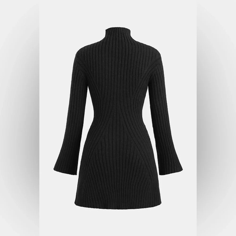 Cupshe x JoJo Midnight Mockneck Mini Sweater Dress - Picture 5 of 9